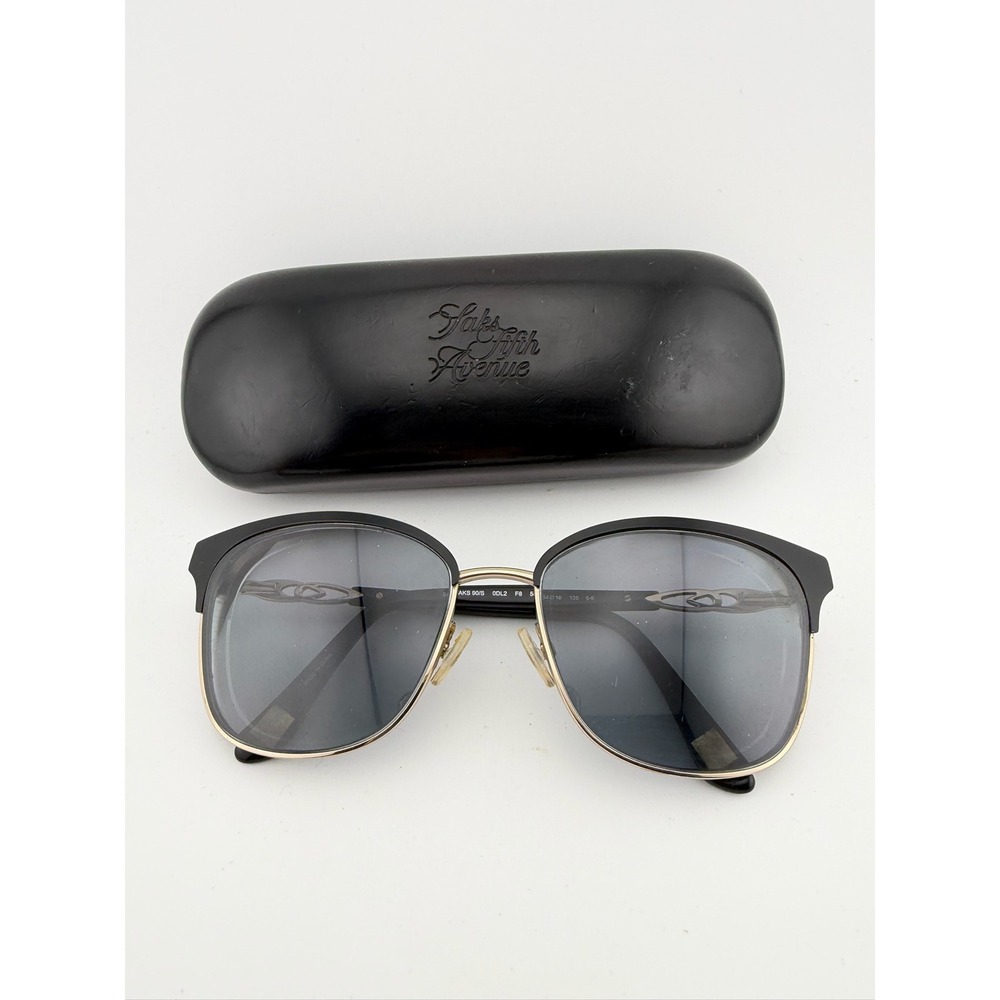 Saks Fifth Avenue Womens Sunglasses Frames SAKS 90/S Square Designer Case